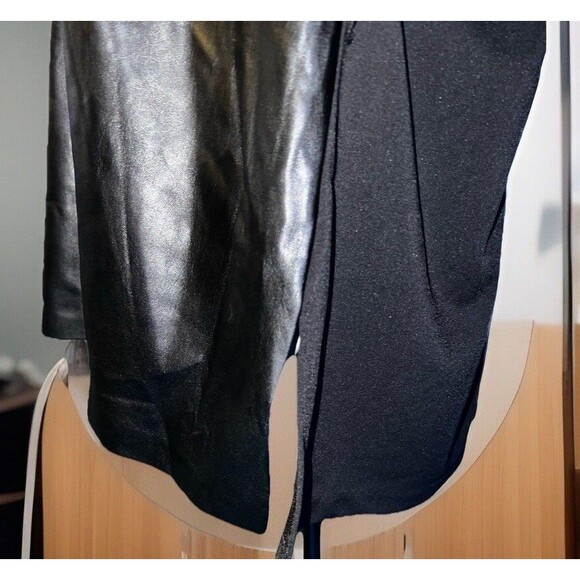 ELOQUII Suede Blend Top Blouse Womens PLUS Sz 22 Black Short Sleeve Vneck - Picture 5 of 8